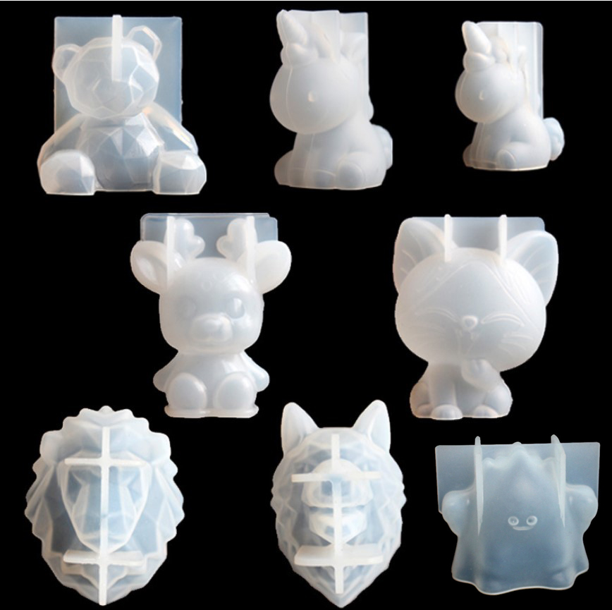 Candle Making Supplies - Transparente Einhorn Silikon Epoxidharz Formen Geometrie
