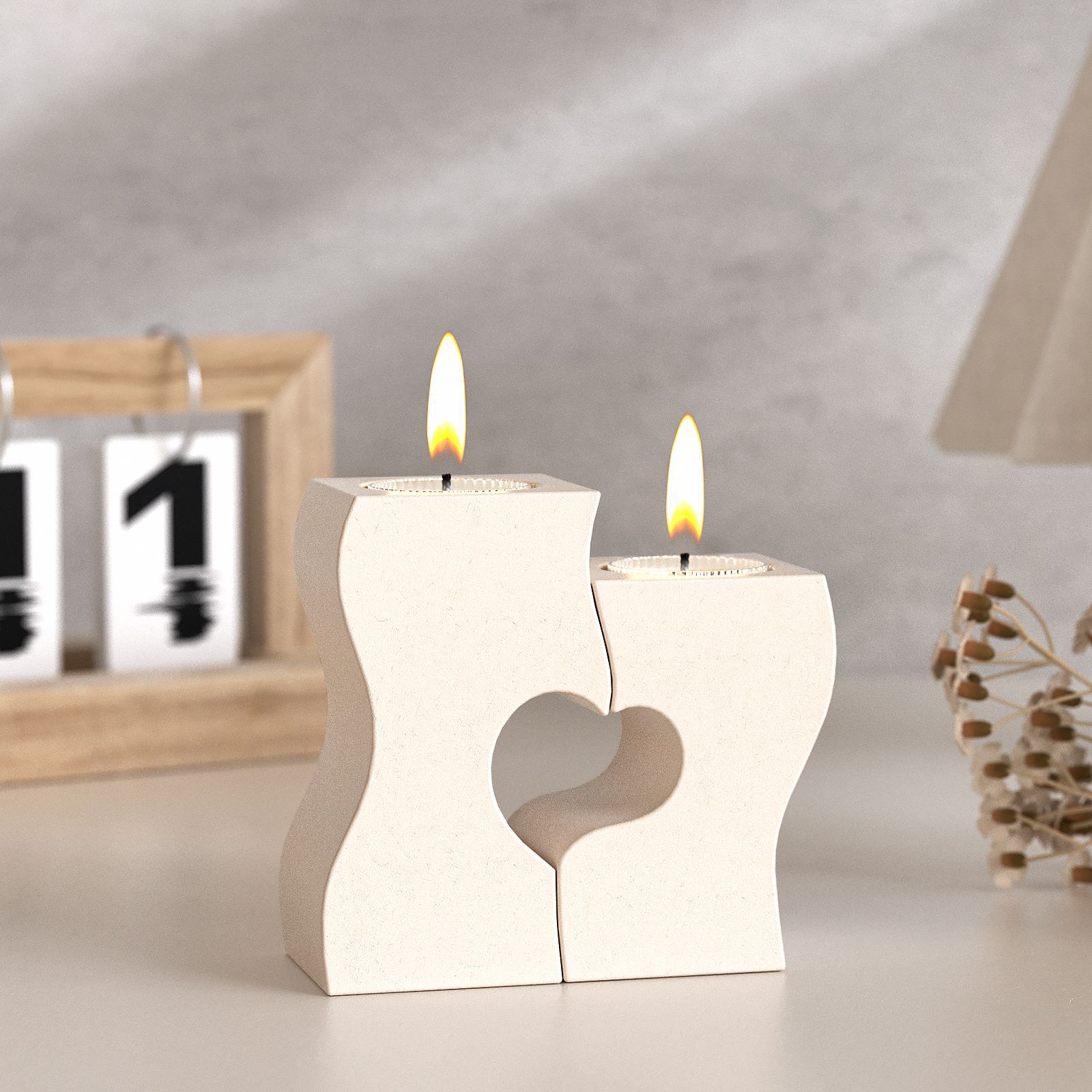 Candle Making Supplies - S Herz Kerzenständer Silikon Formen DIY
