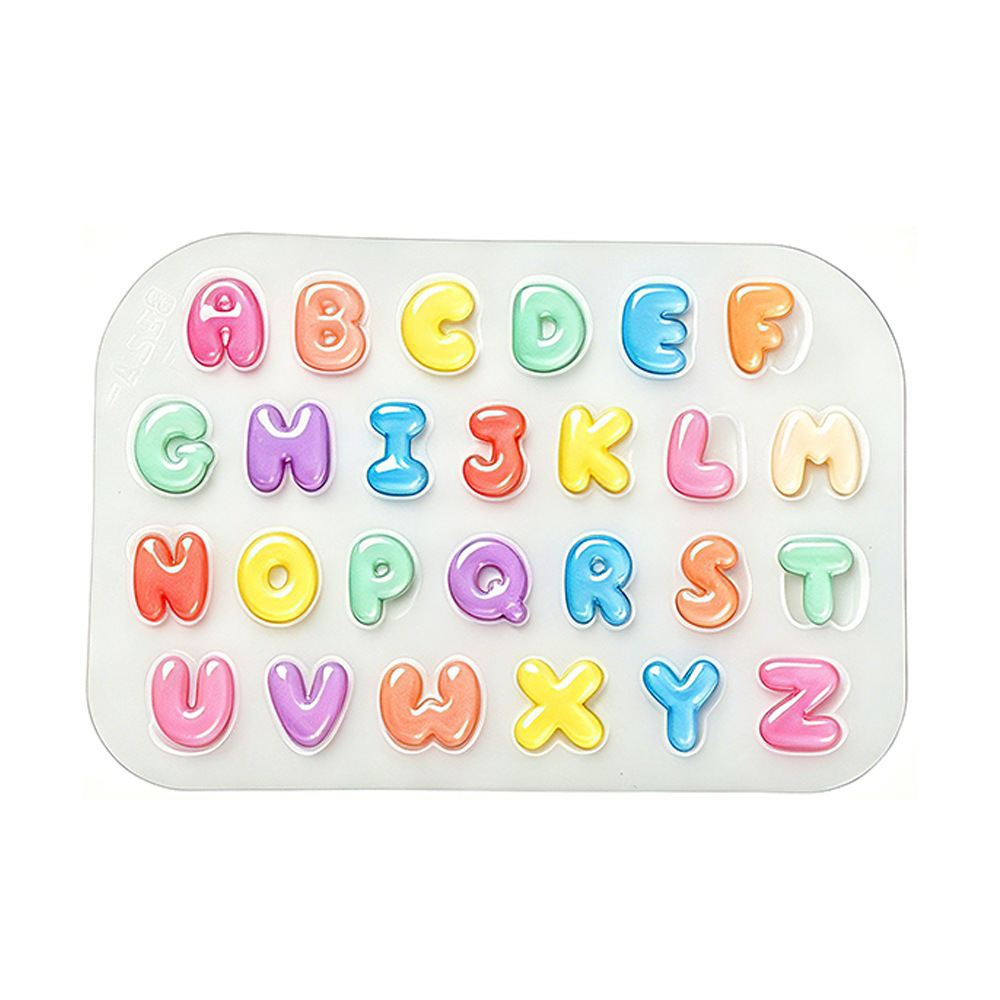 Candle Making Moulds - 2er-Set Mini-Buchstaben-Silikonformen: Niedliches Mini-Alphabet A-Z Gießset
