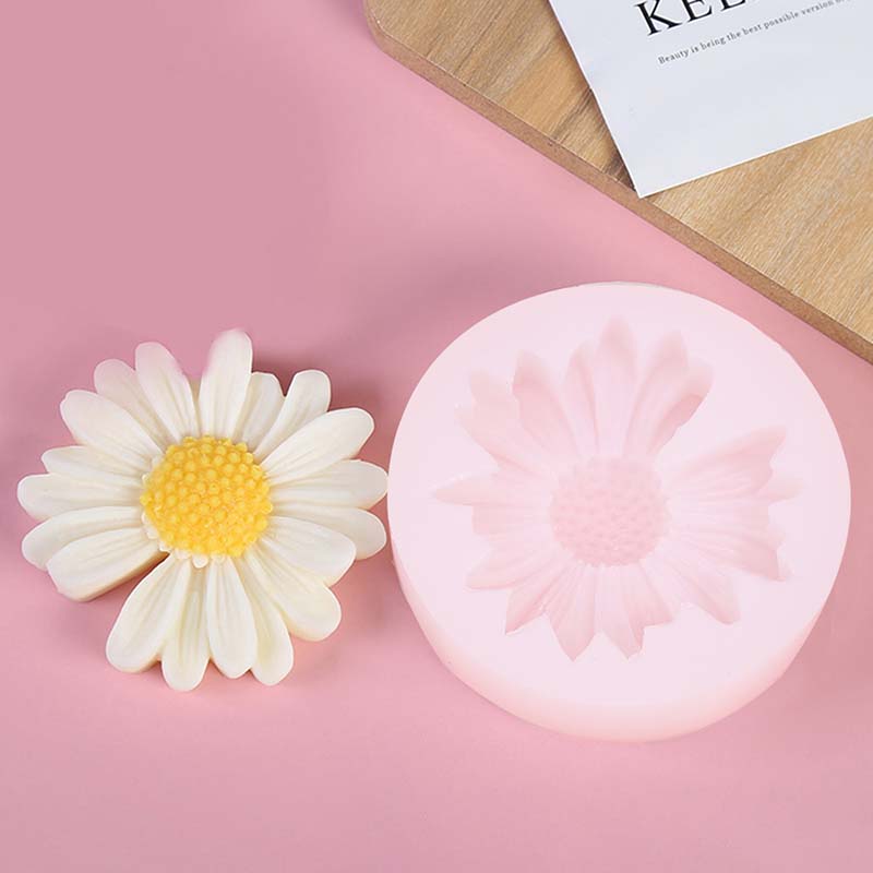 Candle Making Video - DIY Kerze Silikon Form Gänseblümchen Kamille