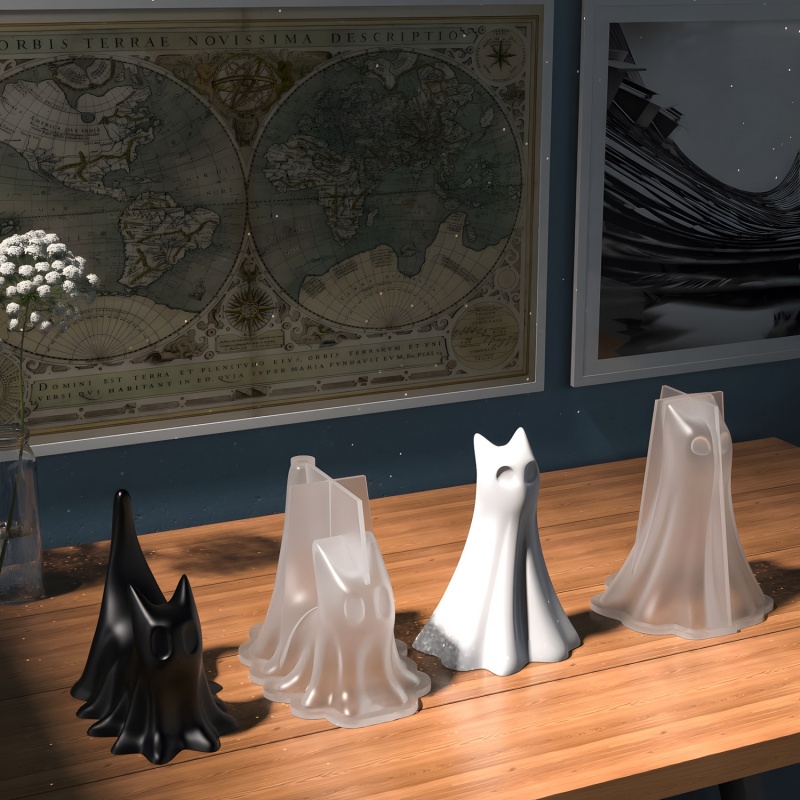 Geisterkatze Halloween Desktop – Candle Making Moulds Bewertung und Preis