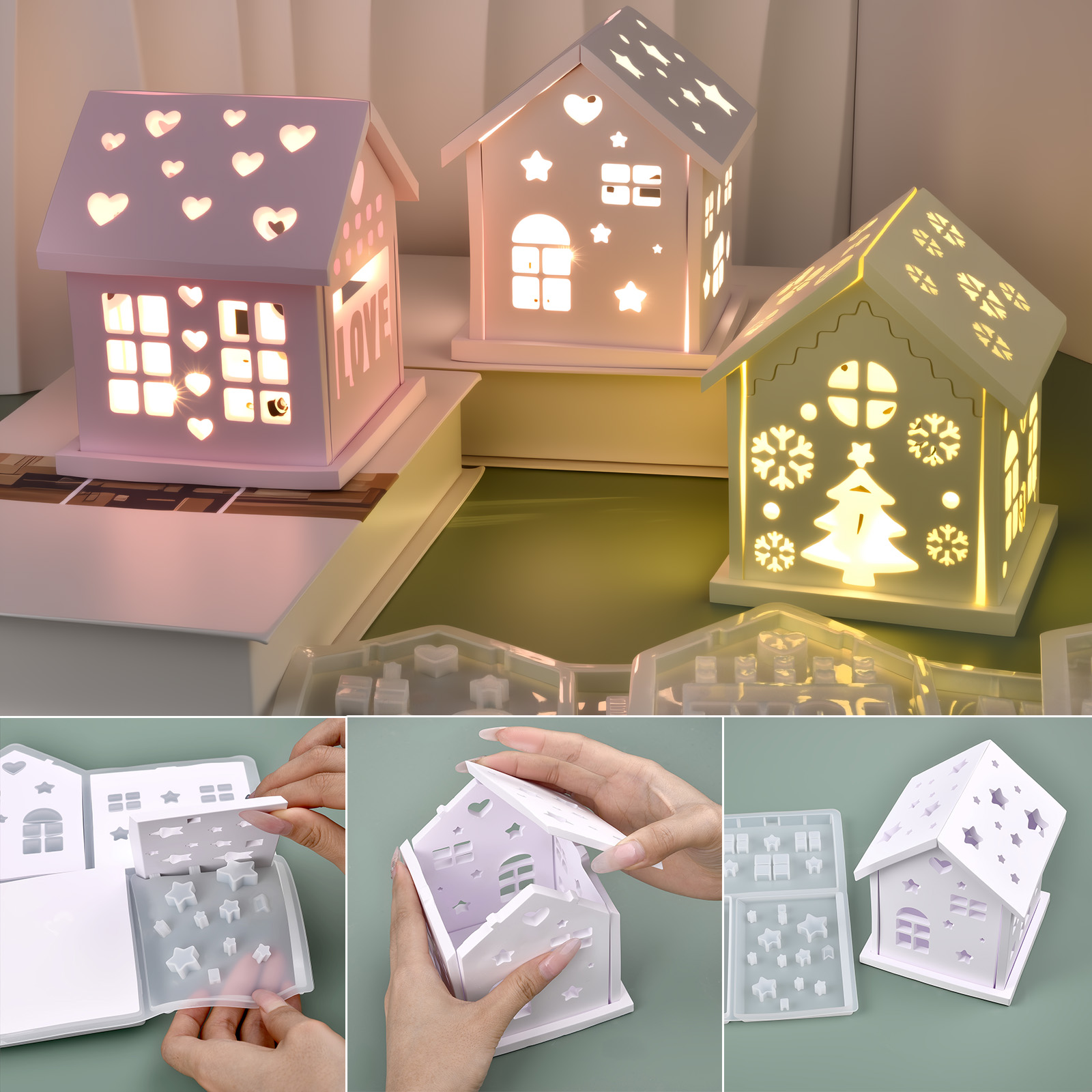 3D Haus Silikonform DIY Weihna – Candle Making Equipment Bewertung und Preis