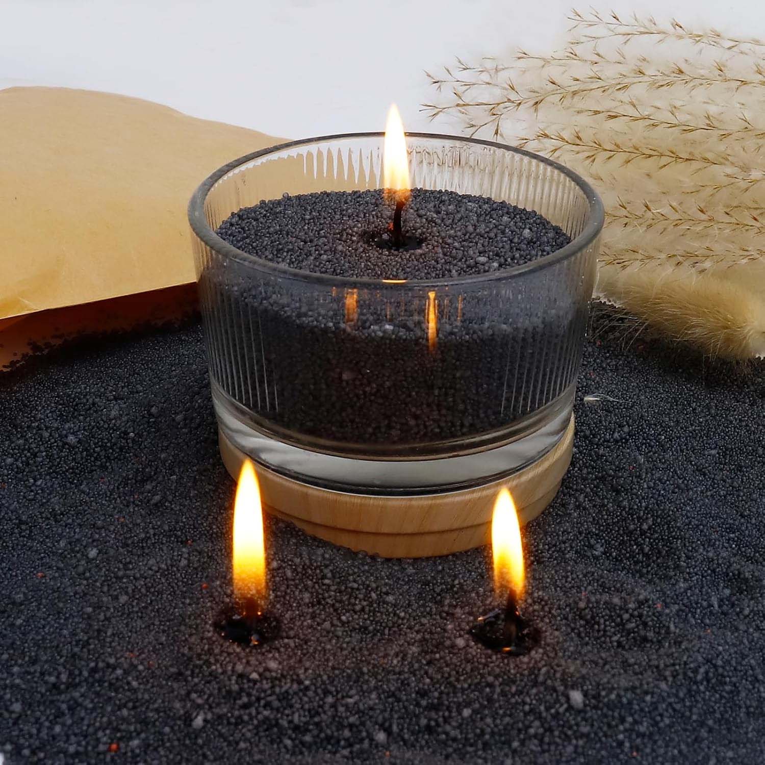 Schwarzer Kerzensand mit Docht – Candle Making Video Bewertung und Preis