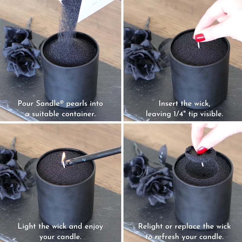 Schwarzer Kerzensand mit Docht – Candle Making Video Bewertung und Preis