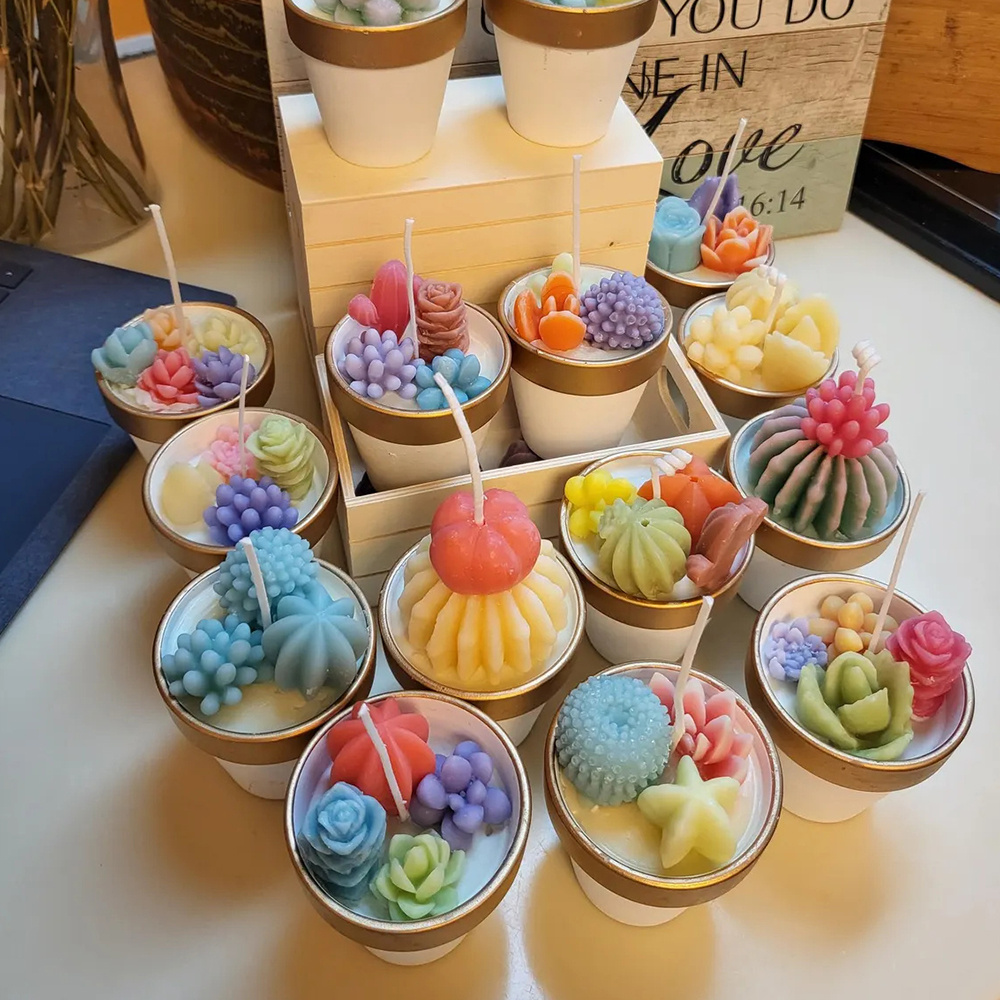 6 Stück saftige Silikon-Kerzen – Candle Making Video Bewertung und Preis