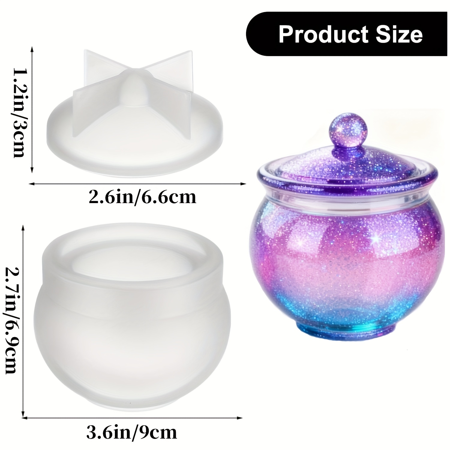 1 Satz runder Harzdosenformen  – Candle Making Moulds Bewertung und Preis